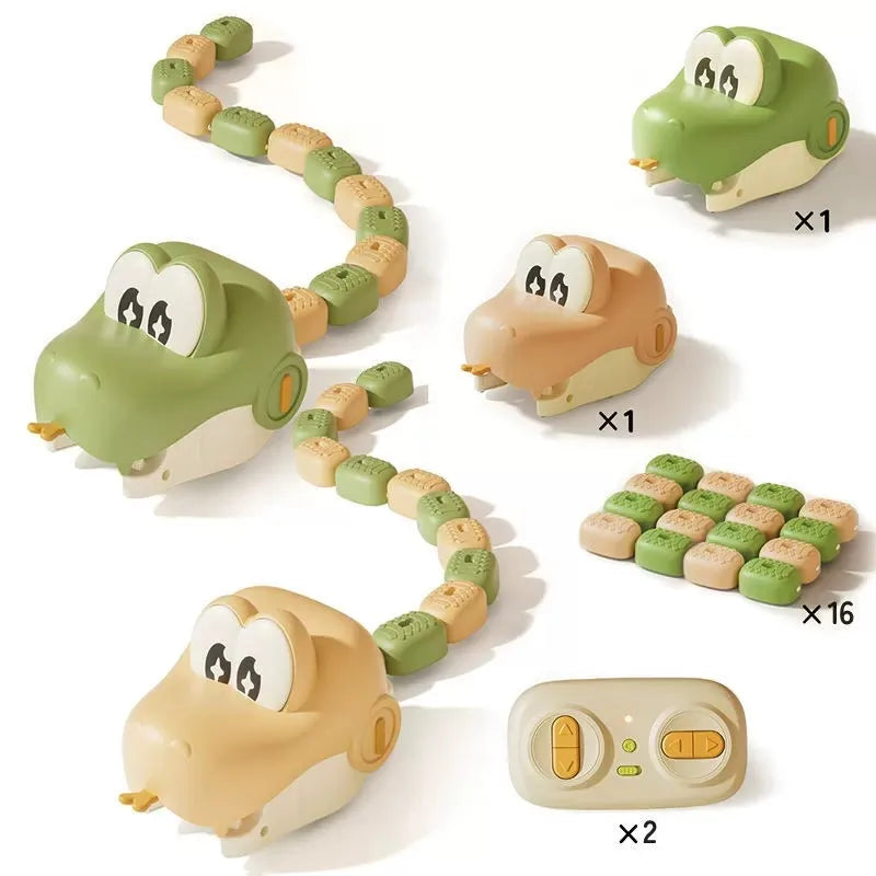Snake Battle set: 2 snakes, 2 remote controllers and 16 magnetic pieces