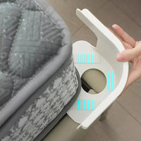 Installing the clip between mattress and base