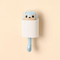 Blue squirrel wall hook